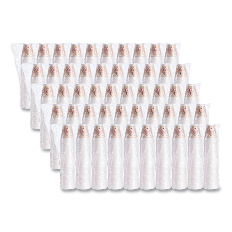 Cafe G Foam Hot/Cold Cups, 12 oz, Brown/Red/White, 1,000/Carton