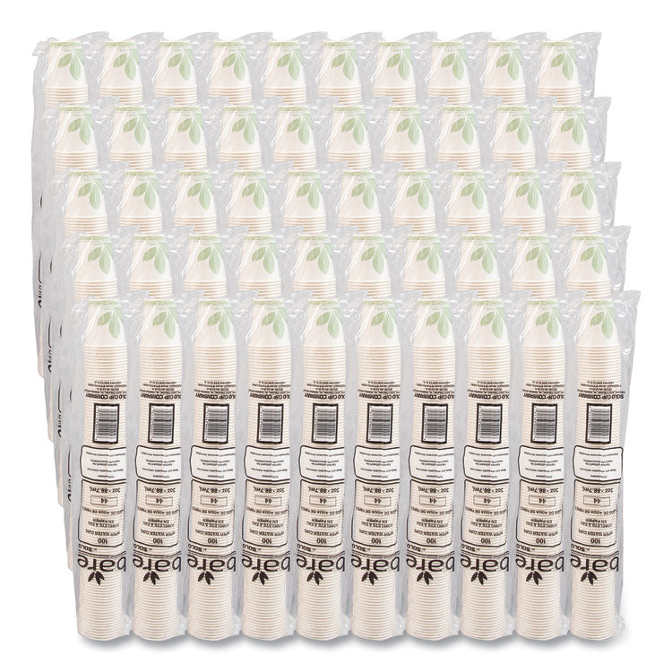 Bare Eco-Forward Treated Paper Cold Cups, ProPlanet Seal, 3 oz, Bare Design, 100/Sleeve, 50 Sleeves/Carton