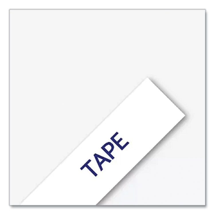 TZ Industrial Series Fabric Iron-On Tape, 0.47" x 9.8 ft, Navy on White