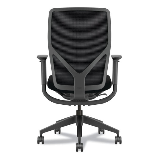 Flexion Mesh Back Task Chair, Supports Up to 300lb, 14.81" to 19.7" Seat Height, Black Seat/Back/Base