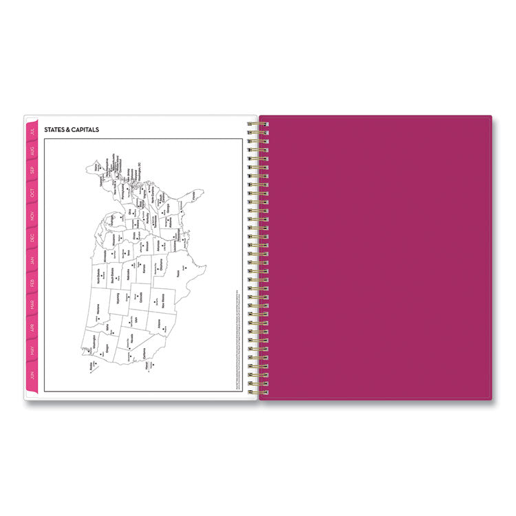 Mahalo Academic Year Create-Your-Own Cover Weekly/Monthly Planner, Floral Artwork, 11 x 8.5, 12-Month (July-June): 2025-2026