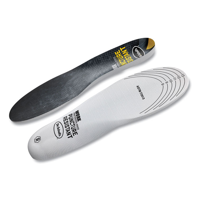 Professional Series Work Puncture Resistant Insoles for Men, Men's Sizes 8 to 14, Black