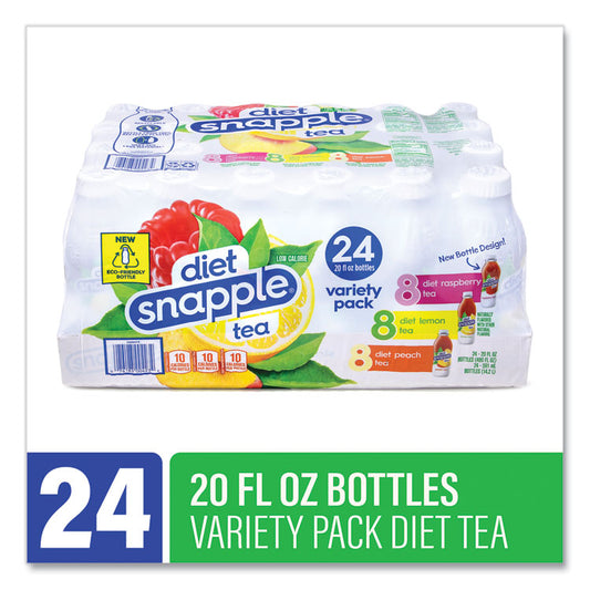 Ice Tea Variety Pack, Assorted Flavors, 20 oz Bottle, 24/Carton
