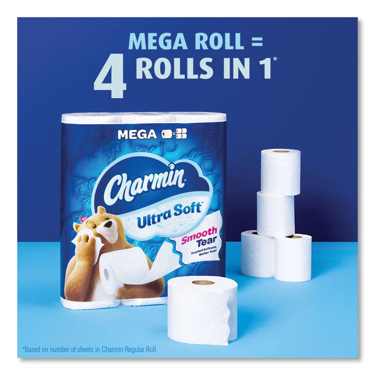 Ultra Soft Bathroom Tissue, Mega Roll, Septic Safe, 2-Ply, White, 208 Sheets/Roll, 4 Rolls/Pack, 8 Packs/Carton