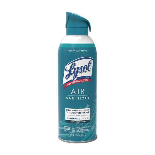 Air Sanitizer Spray, Simple Fresh Scent, 10 oz Aerosol Spray, 6/Carton