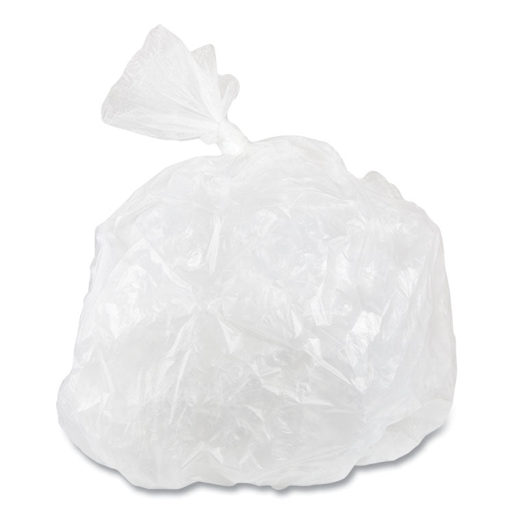 Draw-Tuff Institutional Draw-Tape Can Liners, Drawstring, 12 gal, 28" x 24", White, 25 Bags/Roll, 12 Rolls/Carton