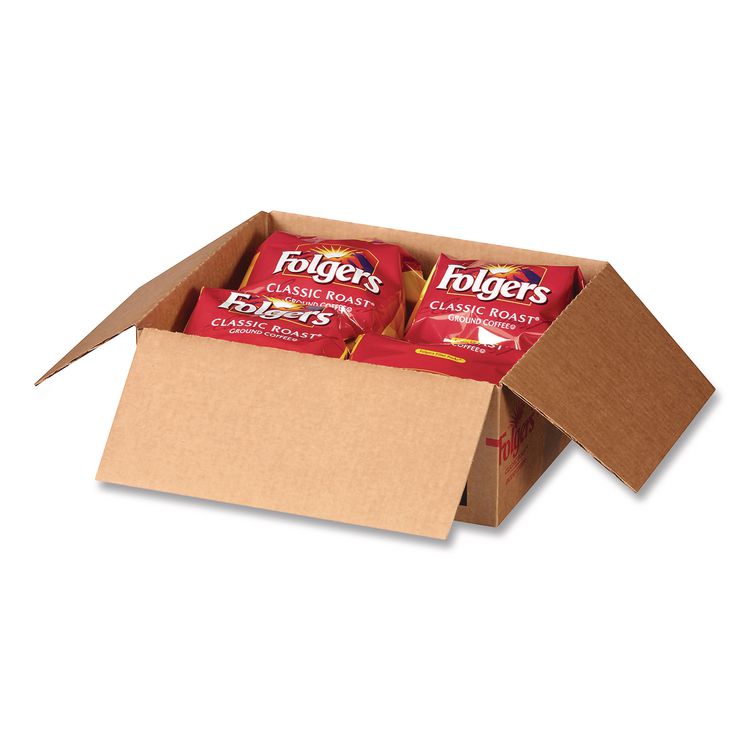 Coffee Filter Packs, Classic Roast, 0.9 oz, 10 Filters/Pack, 4 Packs/Carton
