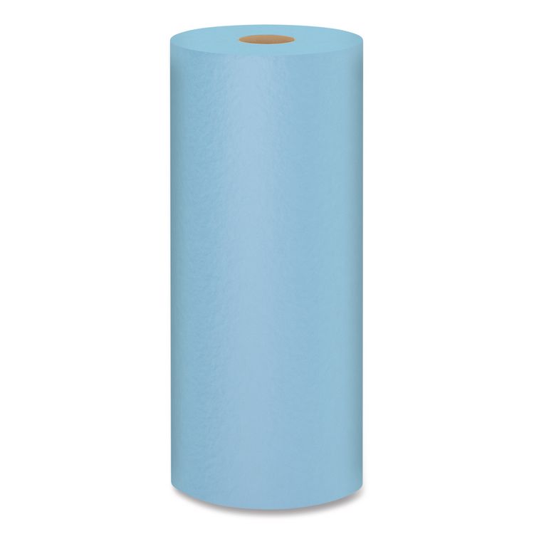 Shop Towels, Standard Roll, 1-Ply, 9.4 x 11, Blue, 55/Roll, 30 Rolls/Carton