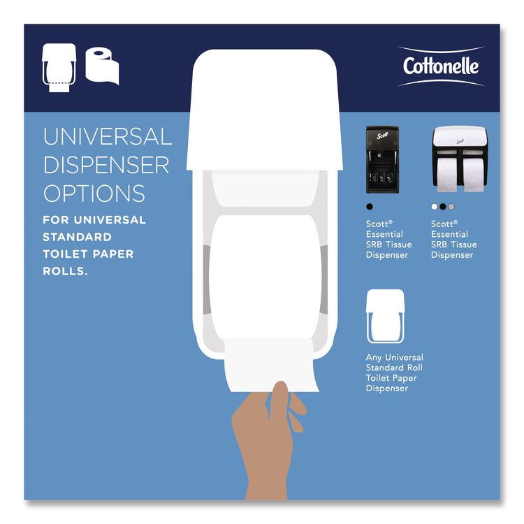 Two-Ply Bathroom Tissue for Business, Septic Safe, White, 451 Sheets/Roll, 60 Rolls/Carton