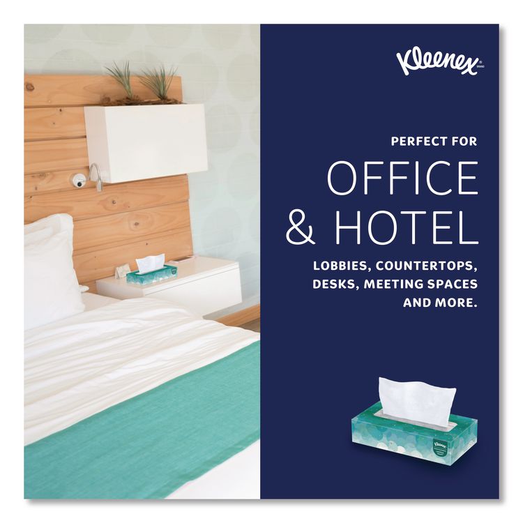 White Facial Tissue for Business, Pop-Up Box, 2-Ply, 100 Sheets/Box, 36 Boxes/Carton