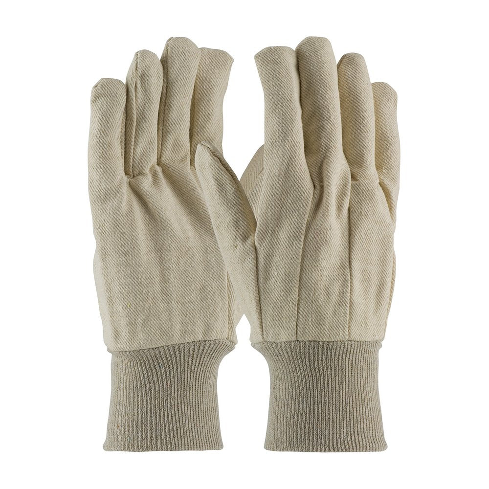 PIP Prem Grade Cott Canvas Single Palm Glove-knit XL, 12 Pairs/Pack