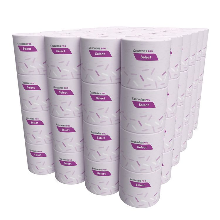 Select Standard Bath Tissue, Septic Safe, 1-Ply, White, 1,000 Sheets/Roll, 96 Rolls/Carton