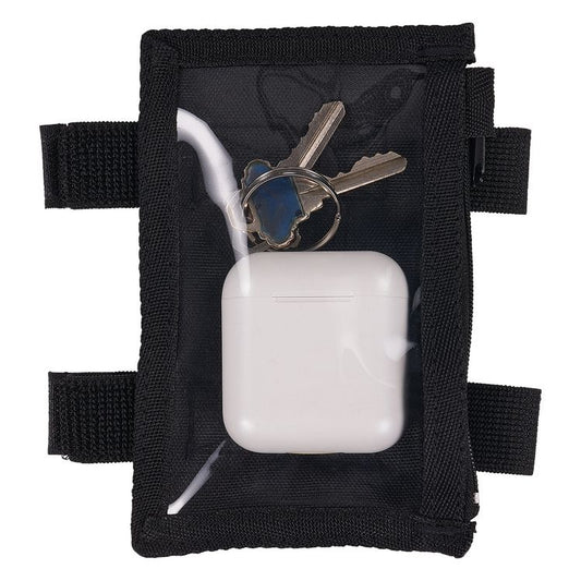 Squids 3387 Dual Band Arm ID/Badge Holder with Zipper, Vertical, Black, 3.75 x 5.75 for 2.75 x 4.75 Insert