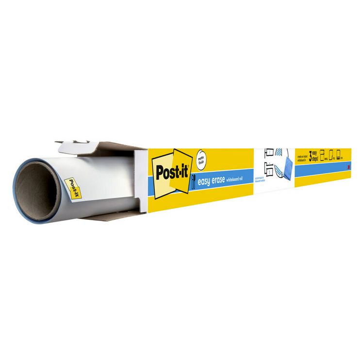 Easy Erase Permanent Marker Whiteboard Surface, Laminate Film, 96" x 48", White