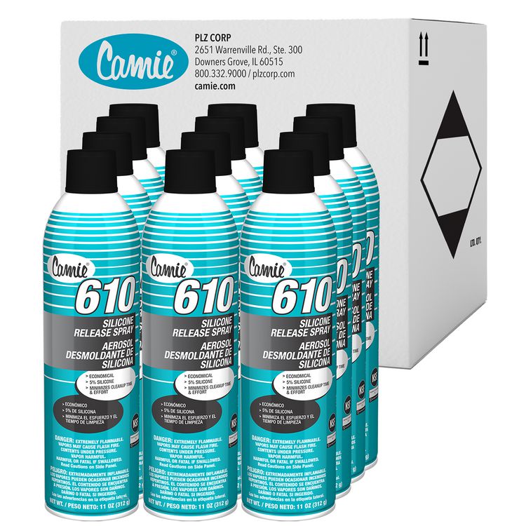 610 Silicone Release Agent, 11 oz Aerosol Can, 12/Carton