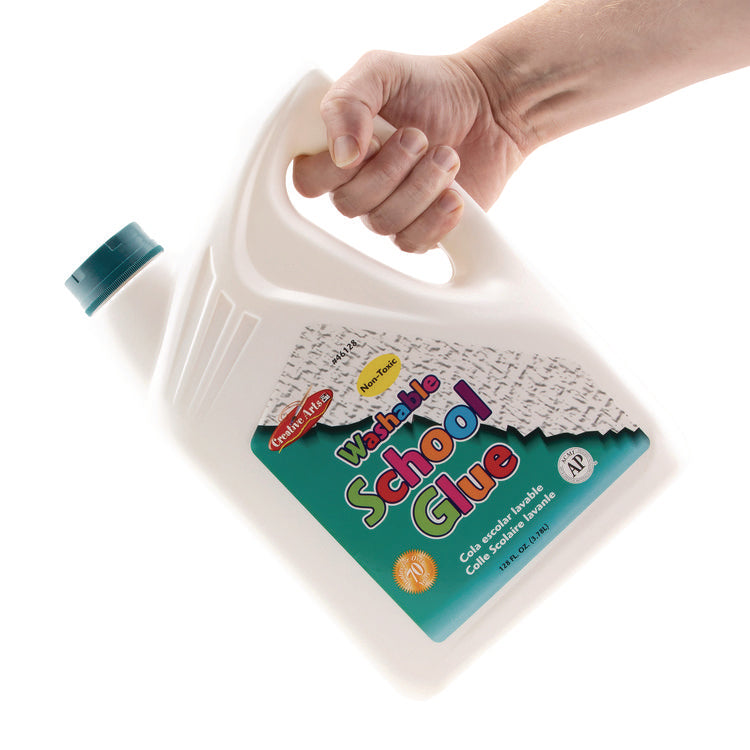 School Glue, 1 gal Bottle, Dries Clear