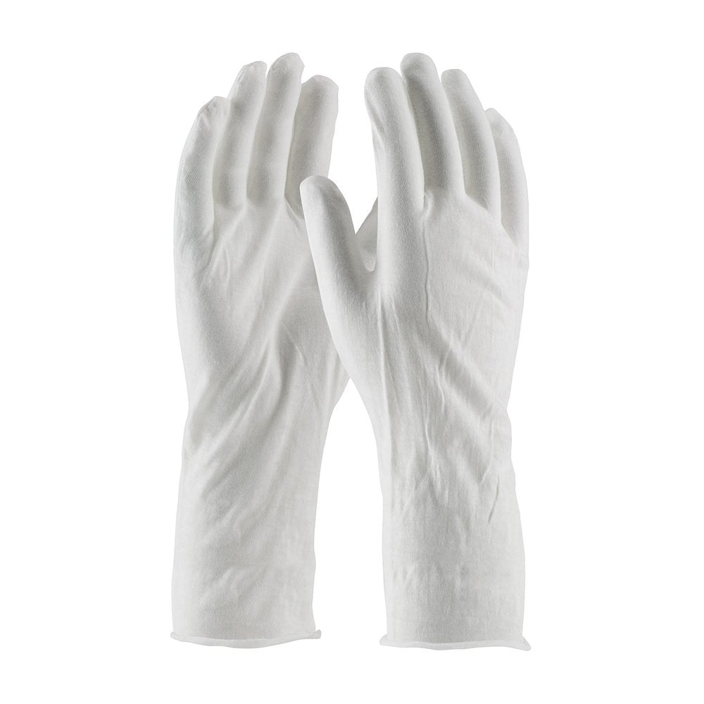 PIP MED WGT Cott Lisle GLOVEW/UNHEMMED CUFF-14", 12 Pairs/Pack