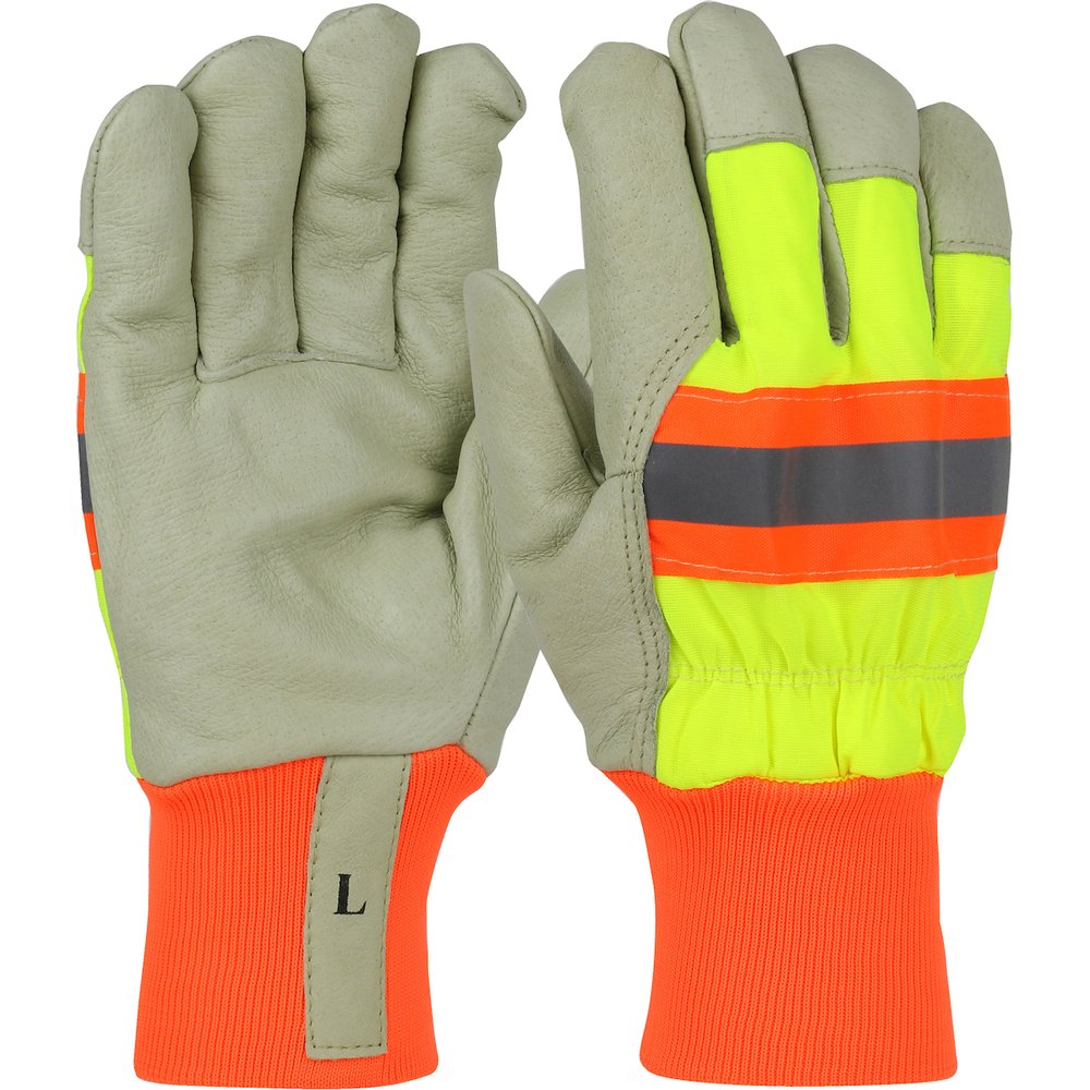 PIP 120G Positherm Lined Highvis Fabric GR PIG KW, 12 Pairs/Dozen