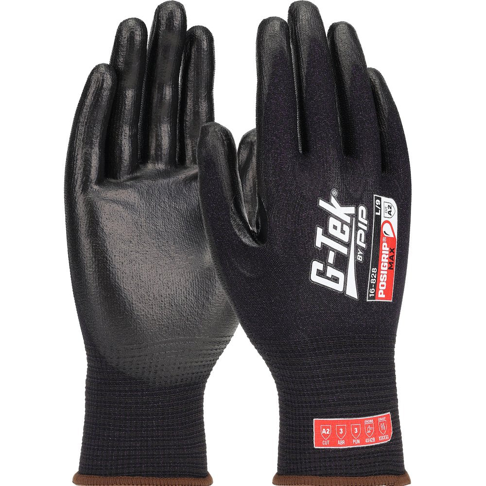 G-Tek by PIP Knit Polykor Glove Posigrip MAX Coat XL TS, 12 Pairs/Dozen