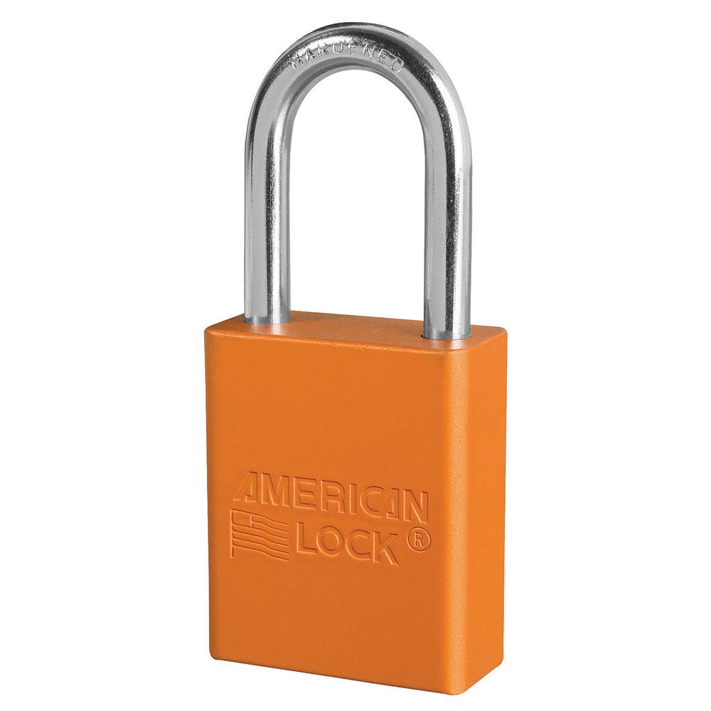 American Lock Orange Safety Lock-out Padlock Keyed Different