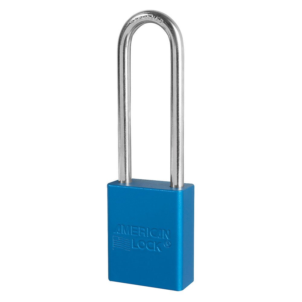 American Lock Aluminum Padlock - BLUE3" Shackle