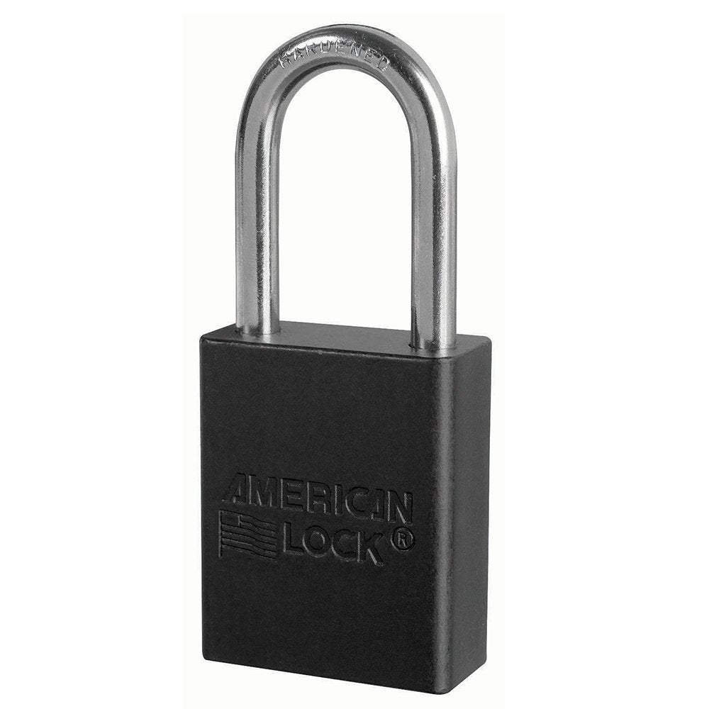 American Lock Black Safety Lcok-out Padlock Keyed Diffe, 6/Box