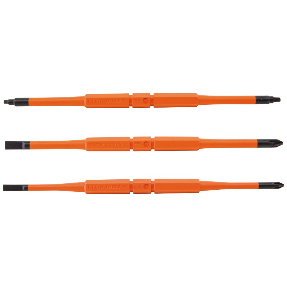 Klein Tools Screwdriver Blades Insulated Double-end, 3/Pack