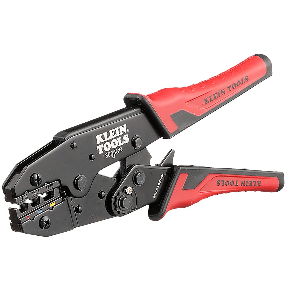 Klein Tools Ratcheting Crimper 10-22 AWG - Insul Terminals