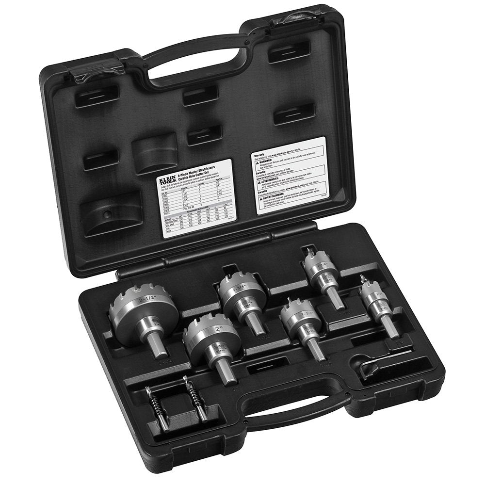 Klein Tools 8-PIECE Master Electrician's Hole Cutter Kit