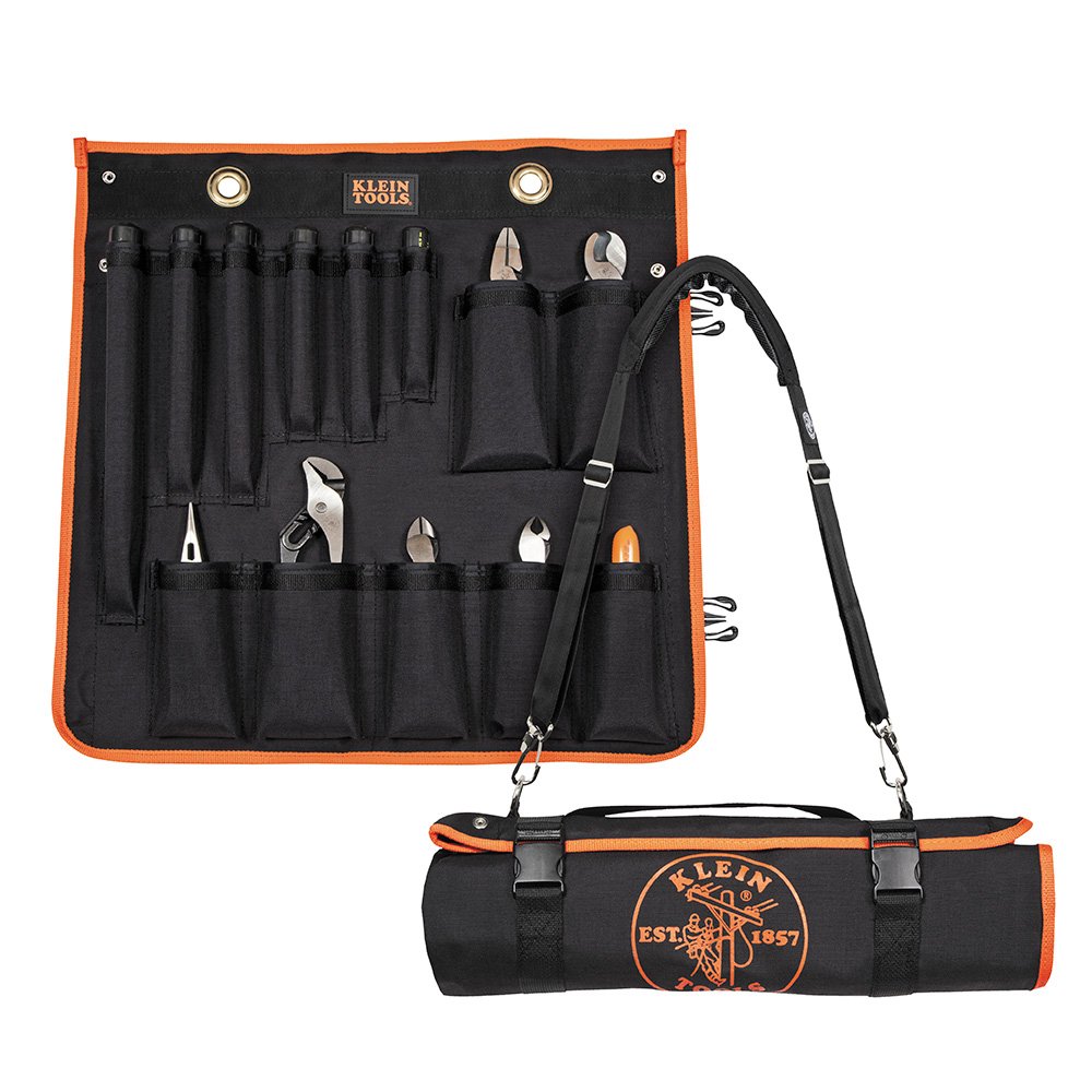 Klein Tools Utility Insulated 13-PCTOOL Kit W/ROLL-UP Case