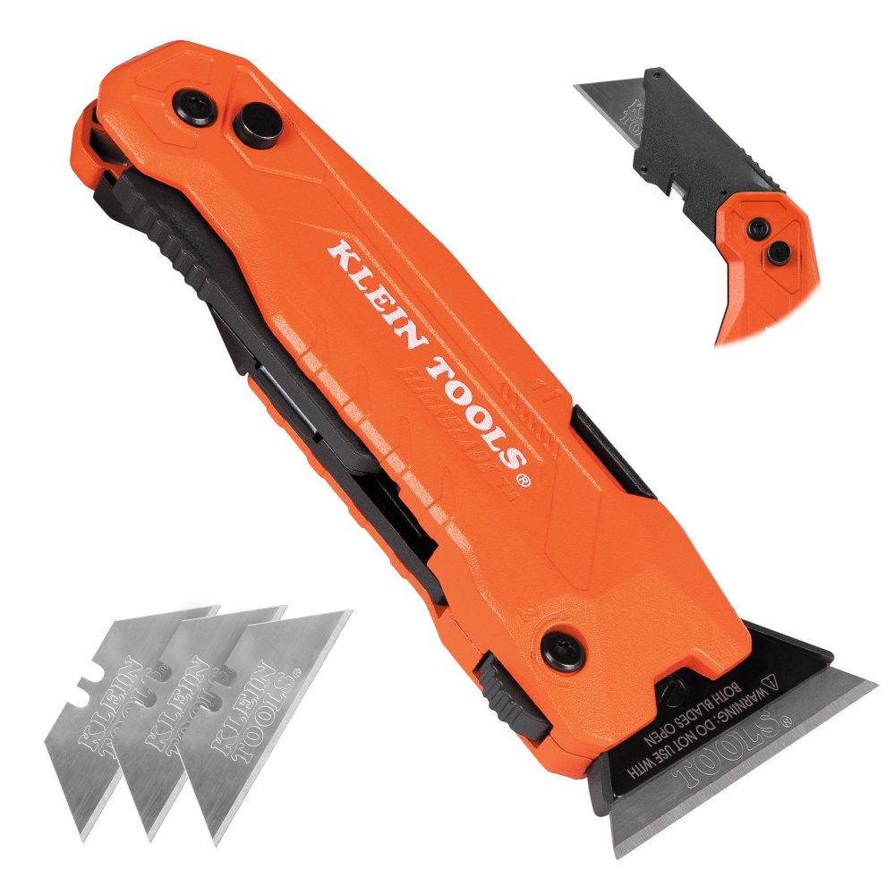 Klein Tools 2-IN-1 Utility KNIFE/SCRAPER With Blade Storage