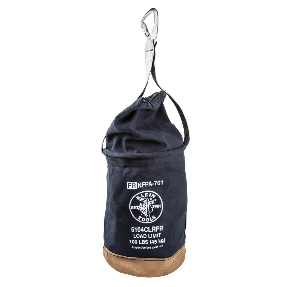 Klein Tools Flame-resistant Top Closing Canvas Bucket