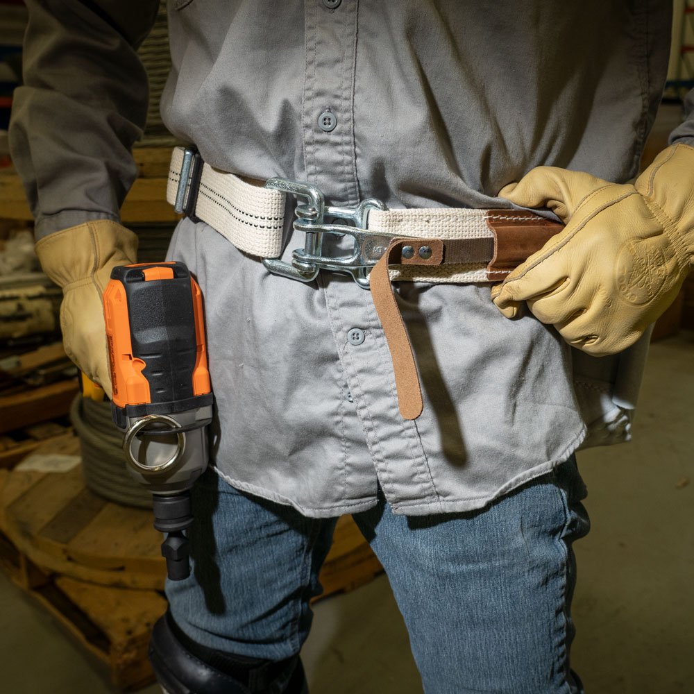 Klein Tools Padded Leather Quick-release Belt Medium