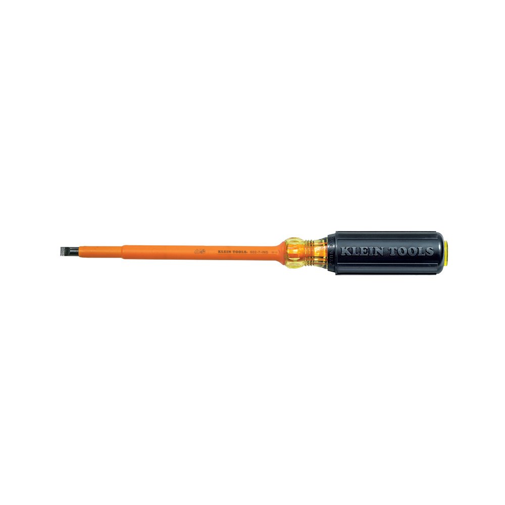 Klein Tools 7'' Round-shank Screwdriver 5/16'' CAB Tip INS