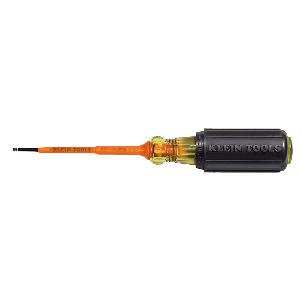 Klein Tools Insulated Screwdriver 3/32-INCH Cabinet 3-INCH