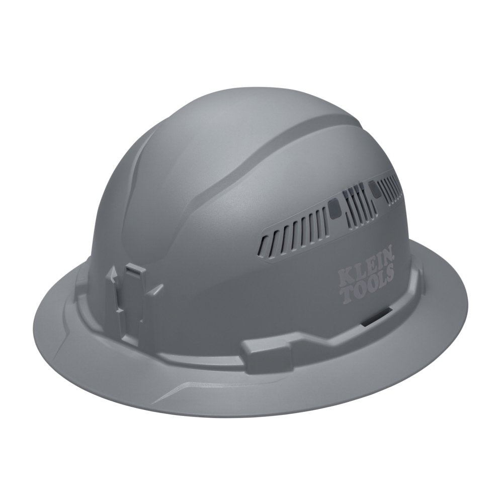 Klein Tools Hard Hat Vented Full Brim Style Gray