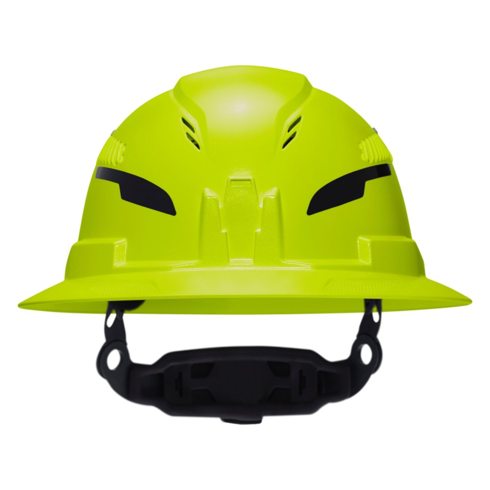 Klein Tools CL C T-2 HRD Hat Vent Full BRM W/STRAP HI VIS LM