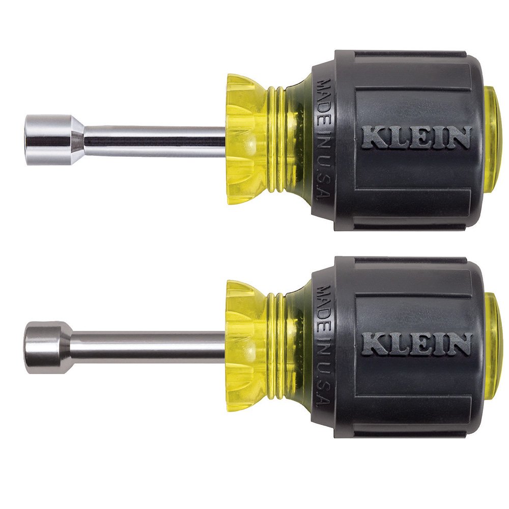 Klein Tools Nut Drvr Set 2 PC M;agnetic Stubby Cshn Grip