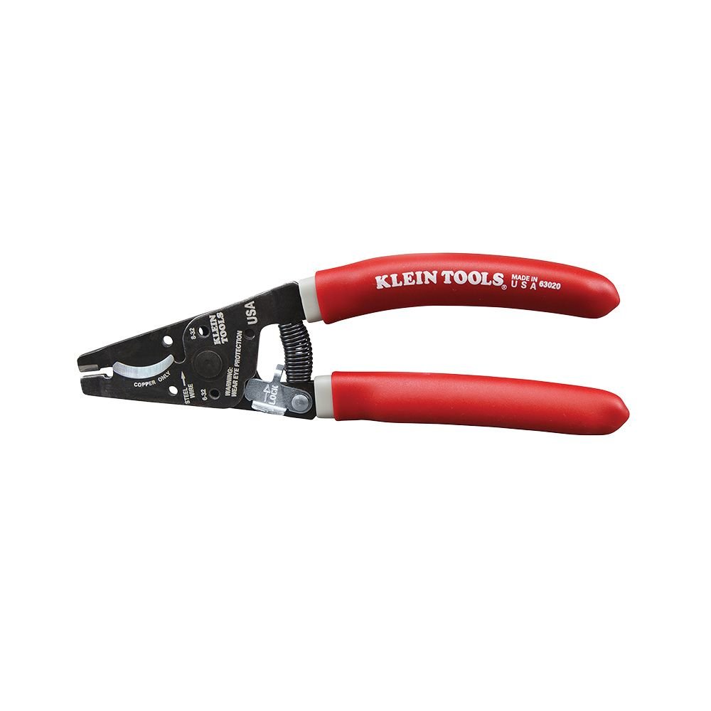Klein Tools 7" Multi-cable Cutter RED & Gray Handle, 6/Box