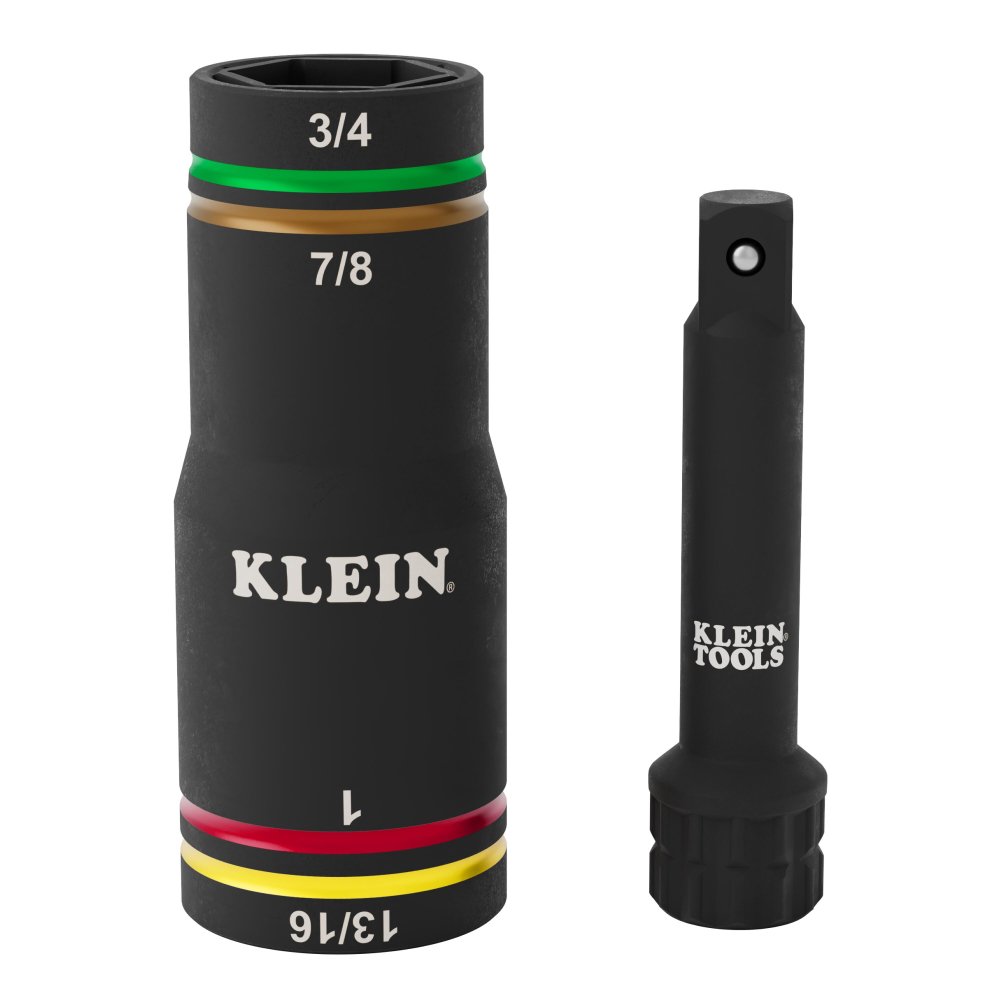 Klein Tools Heavy-duty Impact Flip Socket SAE 2-PIECE (Set)