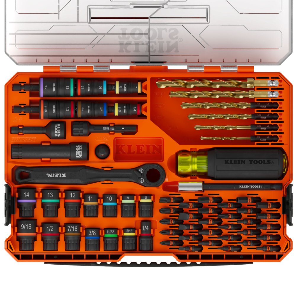 Klein Tools Impct-rated DRILL/DRIVERCOMBO SAE/METRIC 65PC (Set)