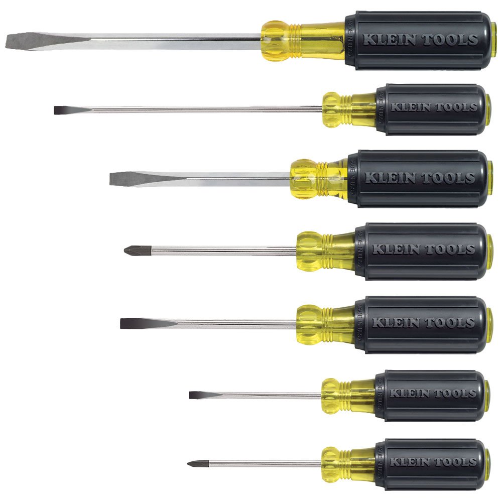 Klein Tools 7PC Cushion Grip Screwdr (Set)