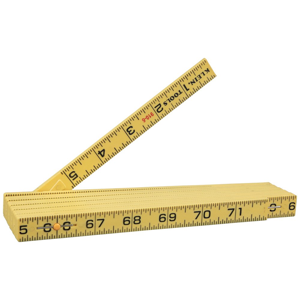 Klein Tools Fiberglass Folding ;rule- 6'- Inside Reading