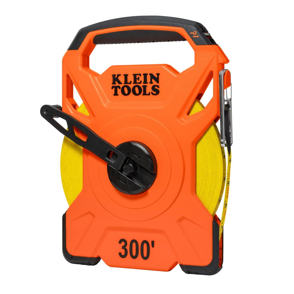 Klein Tools 300' Open Reel Tape Measure W/HOOK And Carabiner