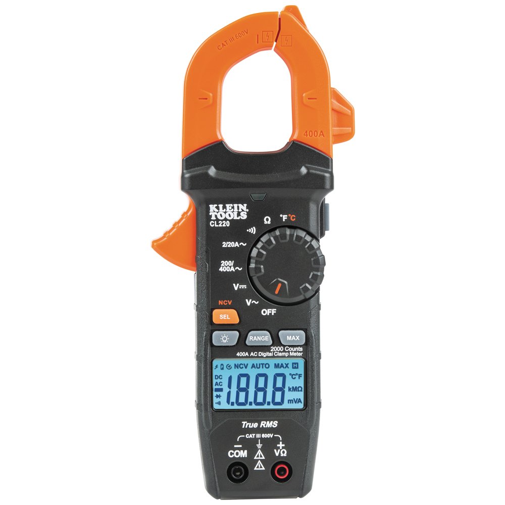 Klein Tools DIG CL Meter AC Auto-ranging 400 AMP With Temp