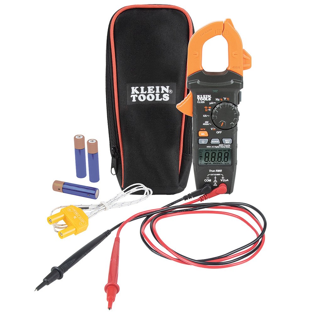 Klein Tools Hvac DIG Clamp Meter Acauto-ranging 400 AMP