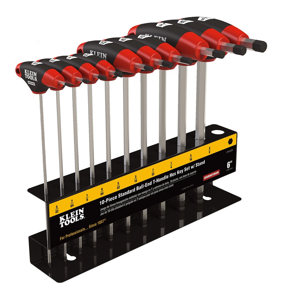 Klein Tools 10 PC 6" SAE Ball-end Journeyman T-handle Set