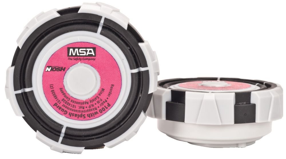 MSA Cartridges P100 W/SPLASHGUARD, 2/Pack