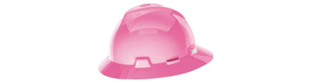 MSA Hat V-gd Ratchet HOT Pink PMS 232C
