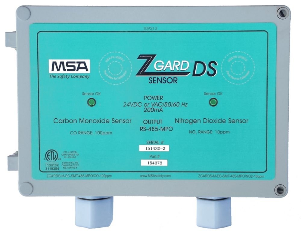 MSA DS 0-10PPM NO2 & 0-100PPM CO RS485-MPO